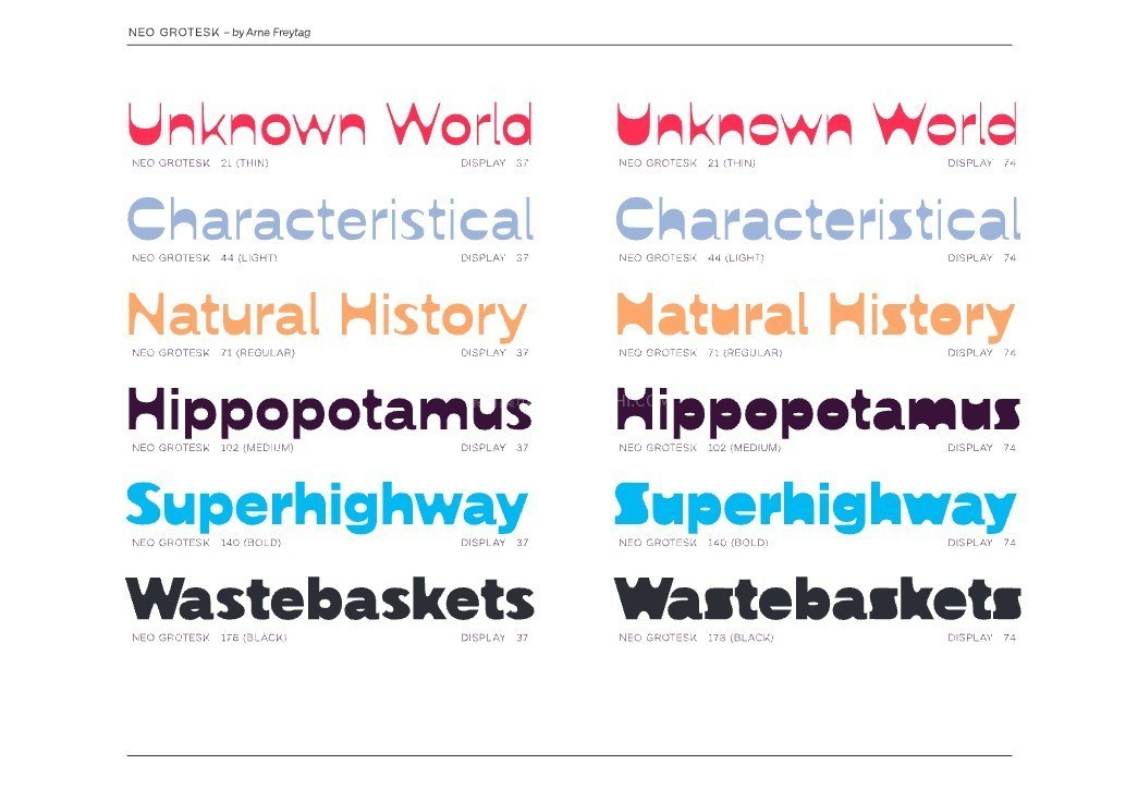Neo Grotesk 系统无衬线可变字体家族